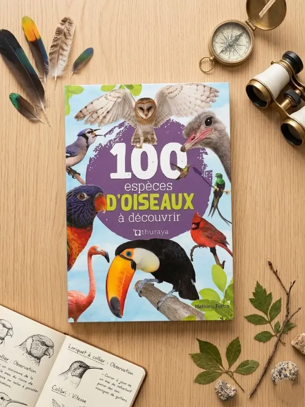 Couverture de 100 espèces D'OISEAUX à découvrir