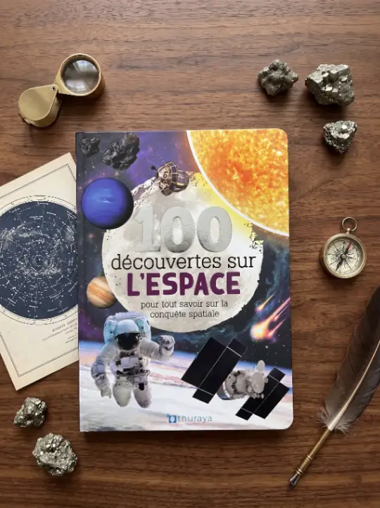 Couverture de 100 découvertes sur L'ESPACE pour tout savoir sur la conquête spatiale