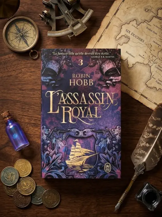 Couverture de L'ASSASSIN ROYAL LA NEF DU CREPUSCULE Tome 3