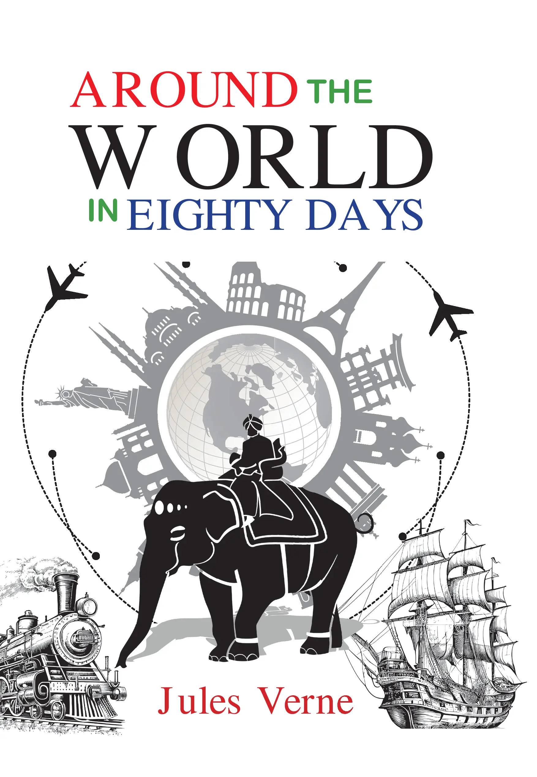 Couverture de Around the World in Eighty Days